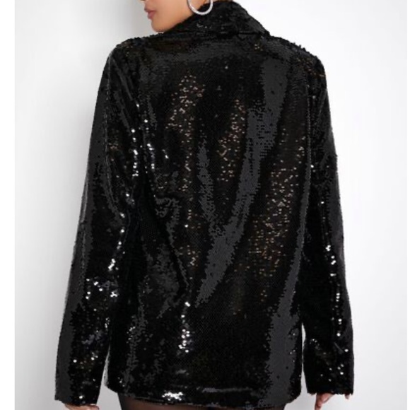 Sequin Notched Blazer - Picture 5 of 7